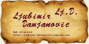 Ljubimir Damjanović vizit kartica